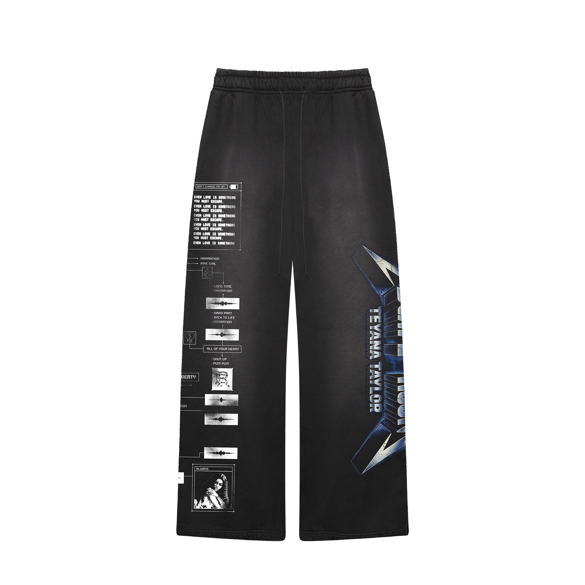 Blue Metal Sweatpants In Potassium - TEYANA TAYLOR | OFFICIAL SHOP