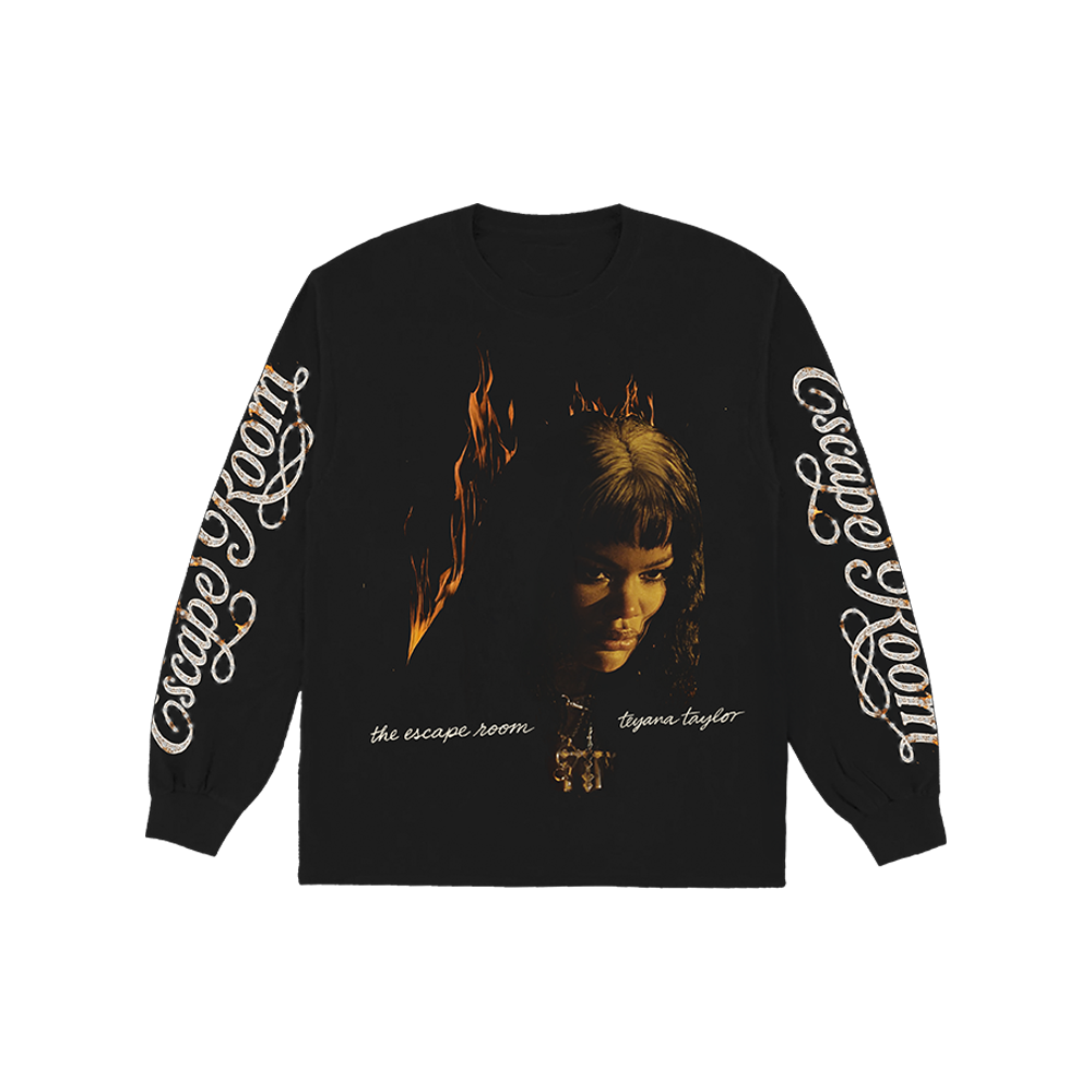 Script Longsleeve In Black Front