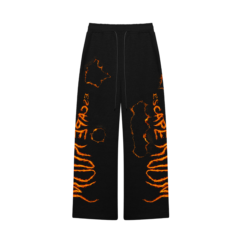 Fire Pistols Sweatpants In Black Front