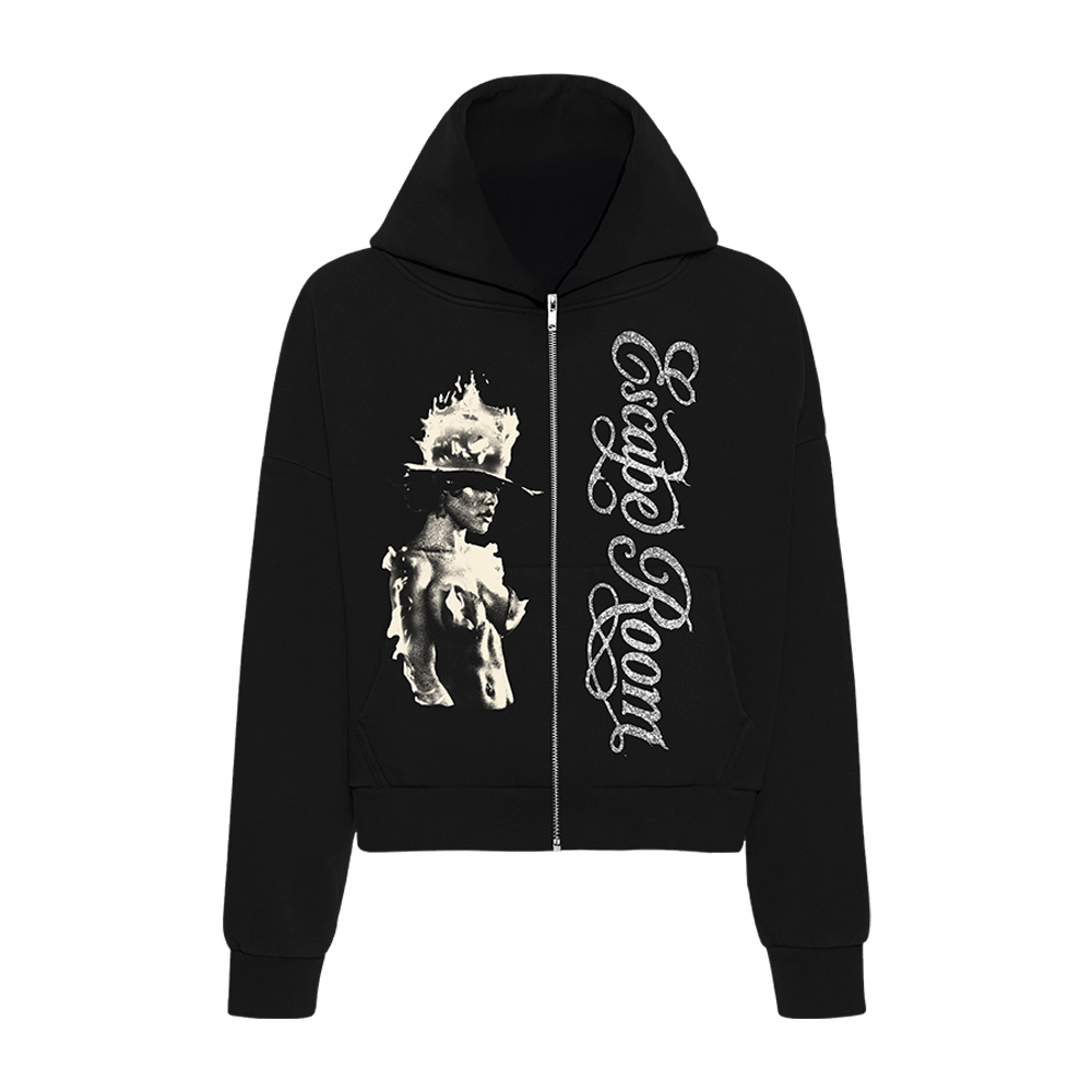 Tey's Note Zip Hoodie In Black