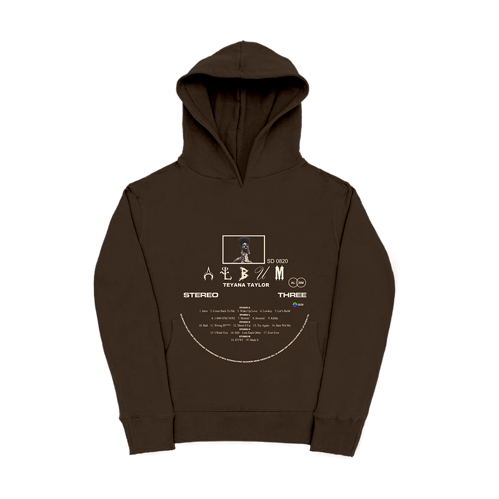 Vinyl Record Brown Hoodie