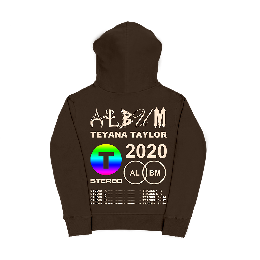 Vinyl Record Brown Hoodie Back