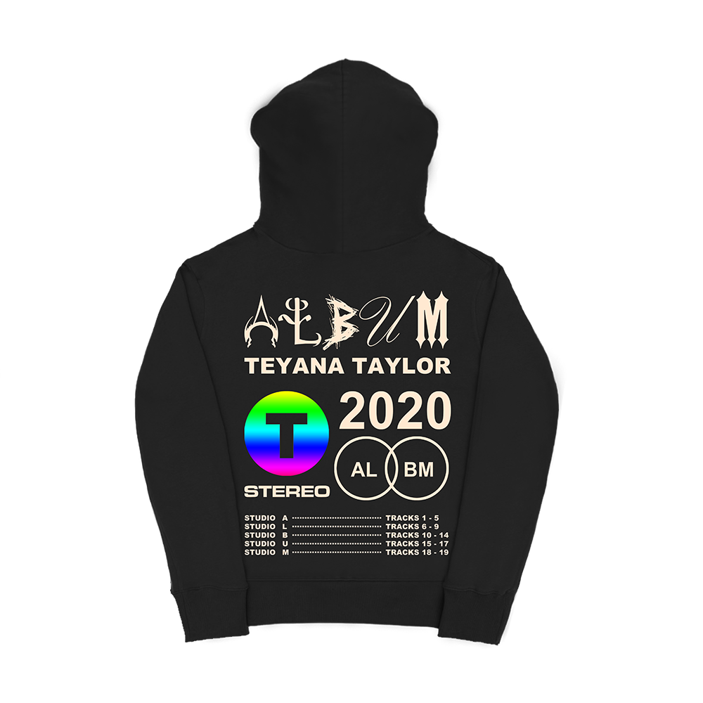 Vinyl Record Black Hoodie Back