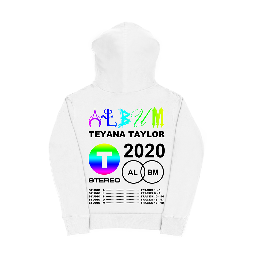 Vinyl Record White Hoodie Back