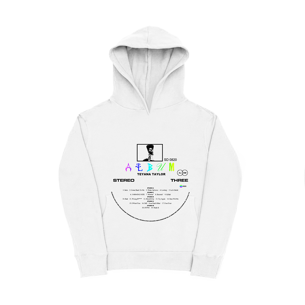Vinyl Record White Hoodie