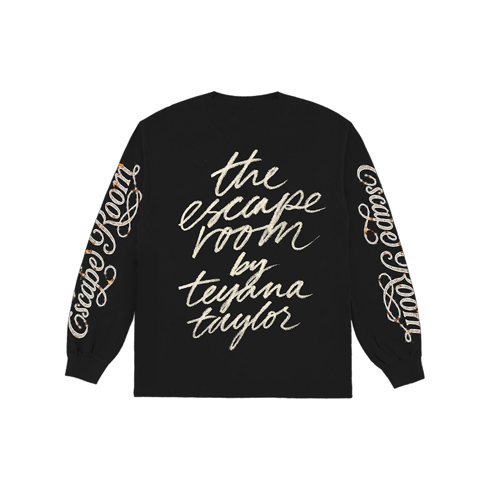 Script Longsleeve In Black Back