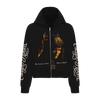 Script Zip Hoodie In Black Front